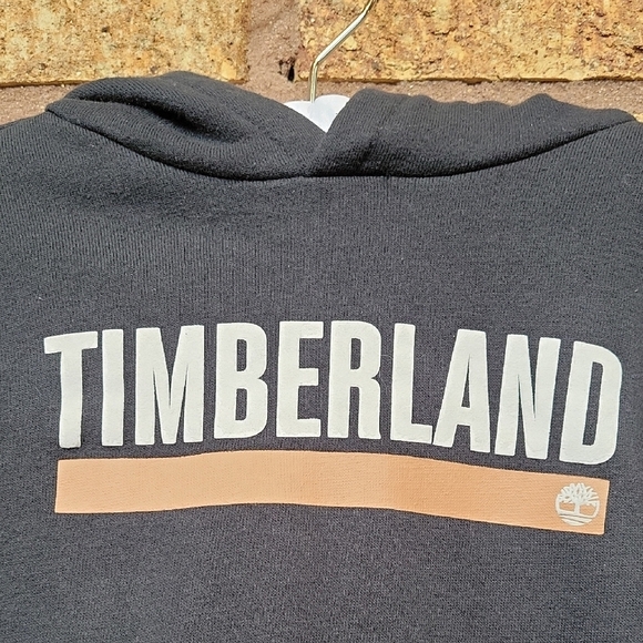 Timberland Black Hoodie Sweatshirt with Logo SIZE 4 - Picture 3 of 8